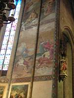France, Aude, Carcassonne, Eglise St-Vincent, Peinture murale (3)